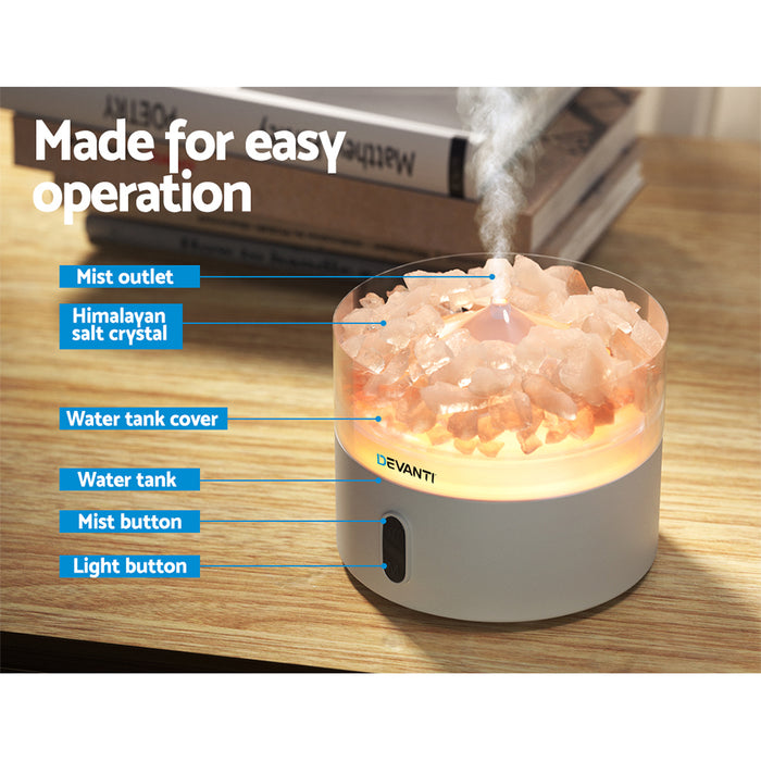 My Best Buy - Devanti Aroma Diffuser Aromatherapy Essential Oils Air Humidifier LED Crystal