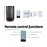 My Best Buy - Devanti Aroma Diffuser Aromatherapy Essential Oils Metal Cover Ultrasonic Cool Mist 100ml Remote Control Black