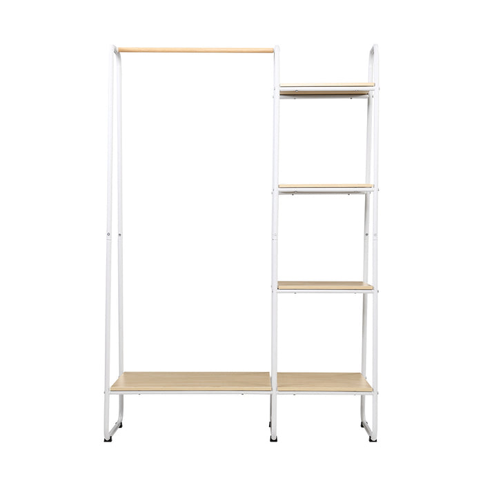 My Best Buy - Closet Storage Rack Clothes Hanger Shelf Garment Rail Stand Wardrobe Organiser White