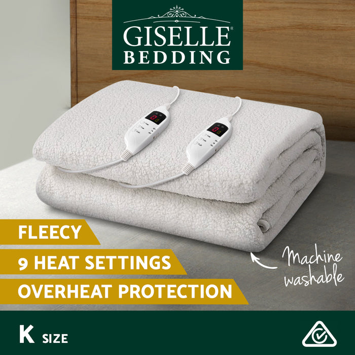 My Best Buy - Giselle Bedding King Size Electric Blanket Fleece