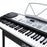 My Best Buy - MusicKeys - 61 Keys Electronic Piano Keyboard LED Electric Silver with Music Stand for Beginner