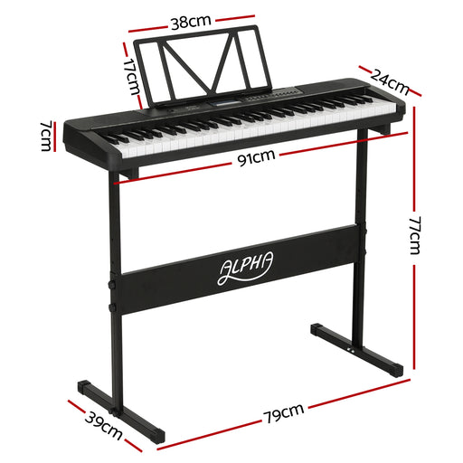 My Best Buy - Alpha 61 Keys Electronic Keyboard Digital Piano Touch Sensitive Beginner Gift