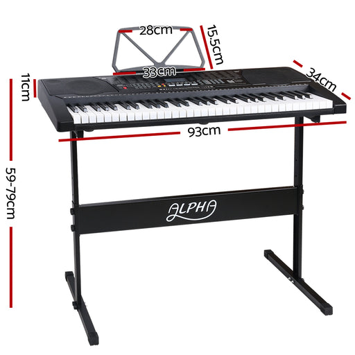 My Best Buy - MusicNow - 61 Key Lighted Electronic Piano Keyboard LCD Electric w/ Holder Music Stand
