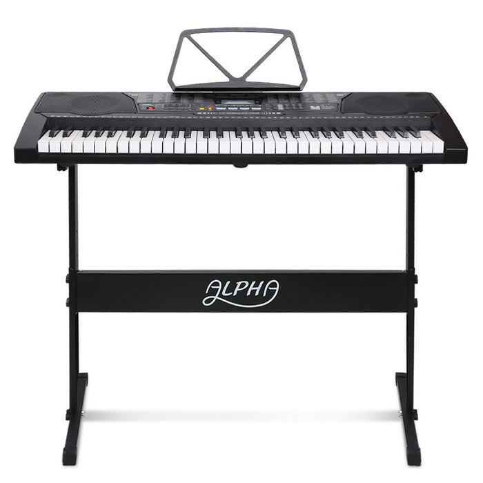 My Best Buy - MusicNow - 61 Key Lighted Electronic Piano Keyboard LCD Electric w/ Holder Music Stand