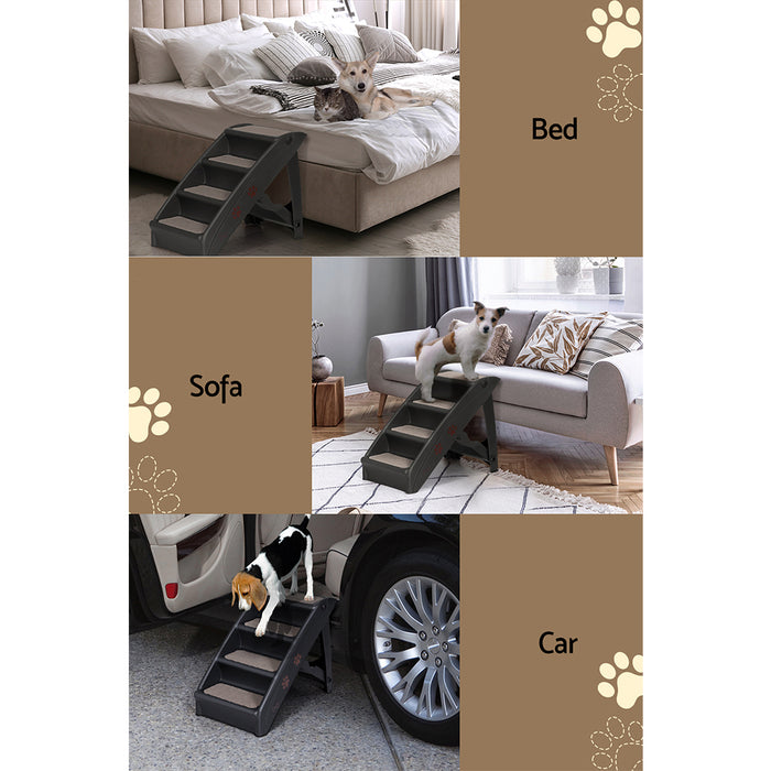 My Best Buy - i.Pet Dog Ramp For Bed Sofa Car Pet Steps Stairs Ladder Indoor Foldable Portable