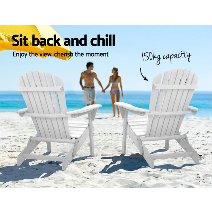 My Best Buy - Gardeon Outdoor Furniture Adirondack Chairs Beach Chair Lounge Wooden Patio Garden