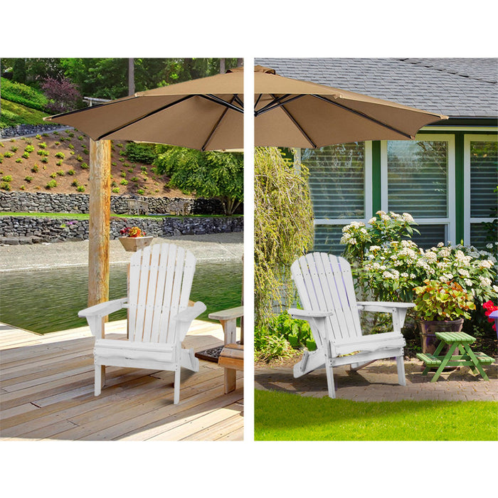 My Best Buy - Gardeon Outdoor Furniture Adirondack Chairs Beach Chair Lounge Wooden Patio Garden