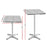 My Best Buy - Bar Table Outdoor Furniture Adjustable Aluminium Pub Cafe Indoor Square Gardeon