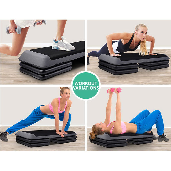 My Best Buy - Everfit Set of 2 Aerobic Step Risers Exercise Stepper Block Fitness Gym Workout Bench