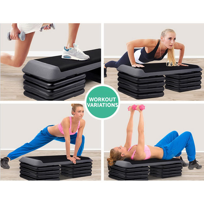 My Best Buy - Everfit Set of 4 Aerobic Step Risers Exercise Stepper Workout Gym Fitness Bench Platform