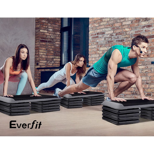 My Best Buy - Everfit Set of 4 Aerobic Step Risers Exercise Stepper Workout Gym Fitness Bench Platform