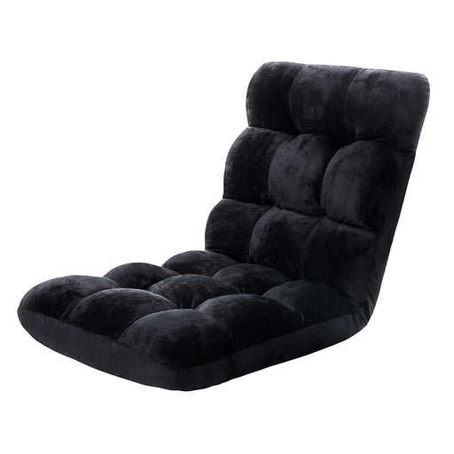My Best Buy - Artiss Lounge Sofa Floor Recliner Futon Chaise Folding Couch Black