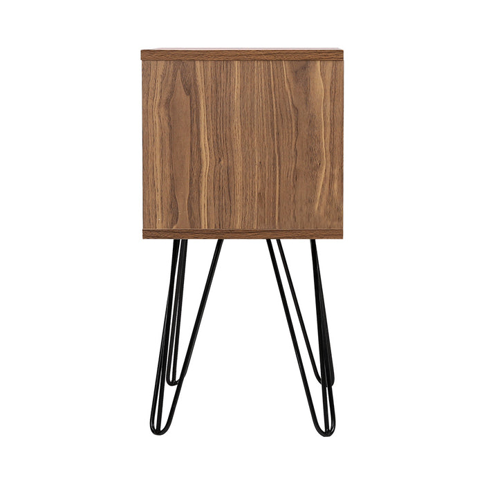 My Best Buy - Artiss Bedside Table with Drawer - Grey & Walnut - Includes Delivery