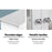 My Best Buy - Artiss Bathroom Tallboy Storage Cabinet with Mirror - White