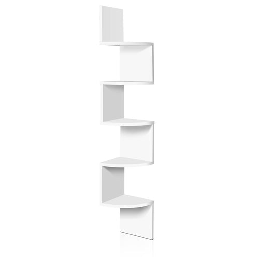 My Best Buy - Artiss 5 Tier Corner Wall Shelf - White