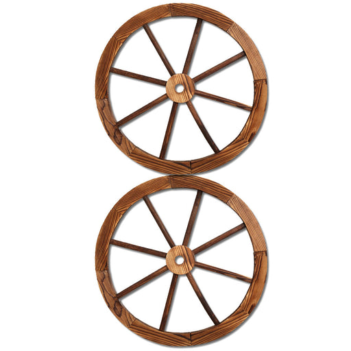 My Best Buy - Gardeon Wooden Wagon Wheel X2