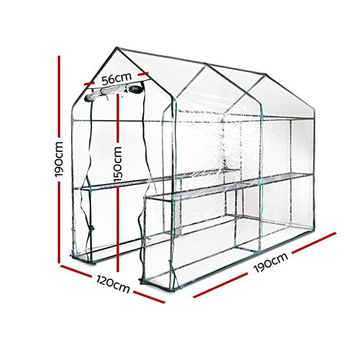 My Best Buy - Greenfingers Greenhouse Garden Shed Green House 1.9X1.2M Storage Greenhouses Clear