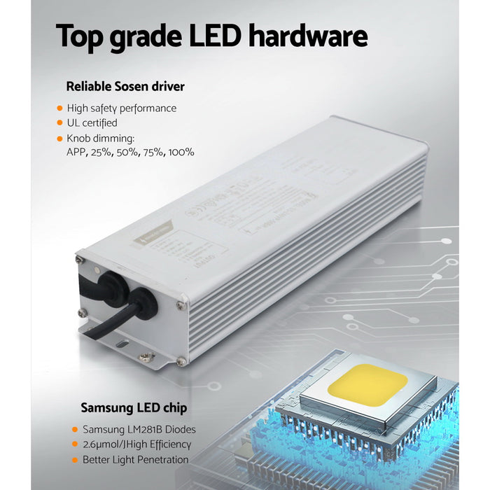 My Best Buy - Greenfingers Max 2200W LED Grow Light Full Spectrum Indoor Veg Flower All Stage