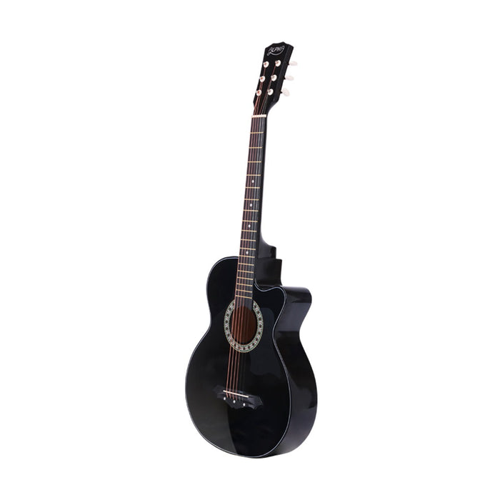 My Best Buy - MusicNow - 38 Inch Wooden Acoustic Guitar - Black -Free Postage