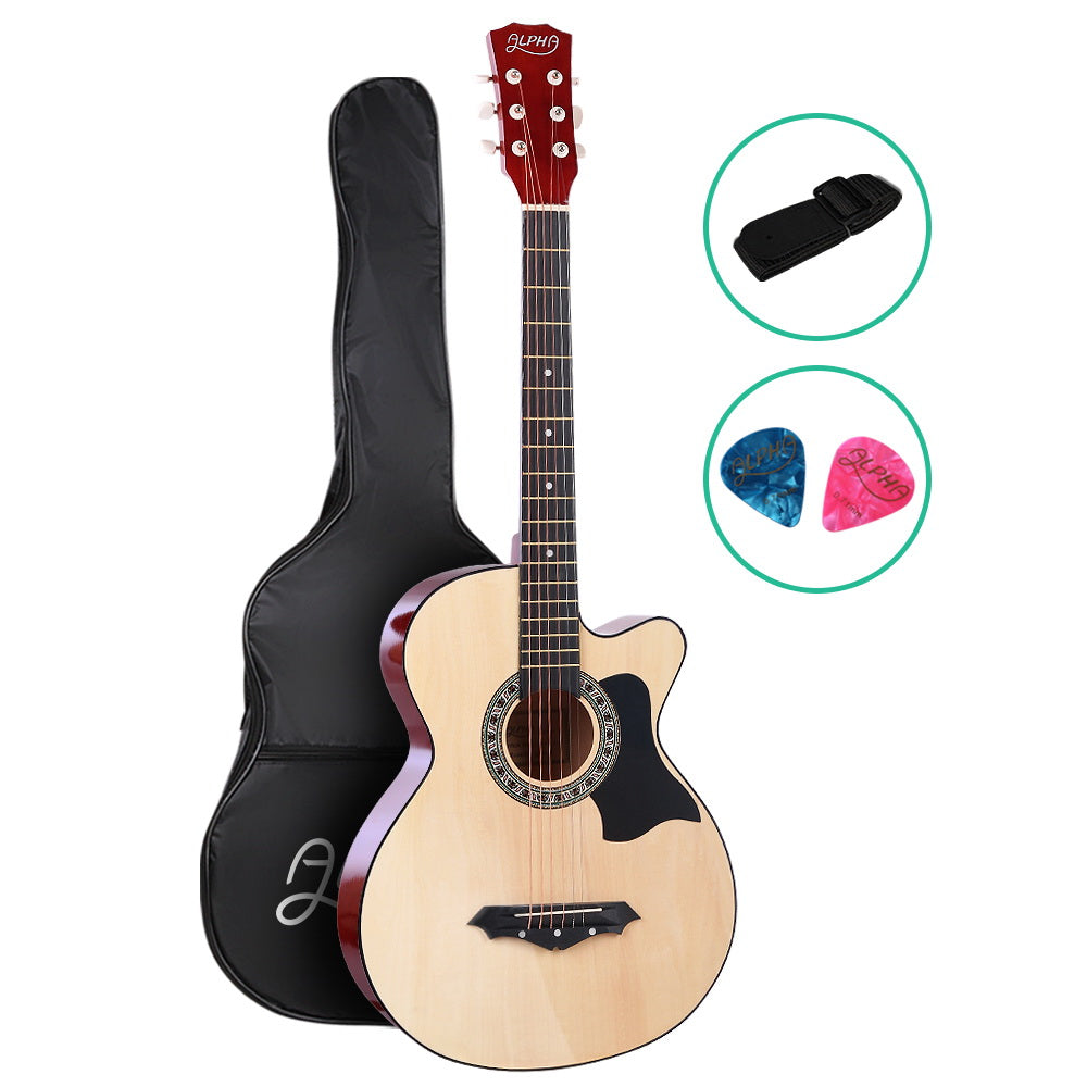 My Best Buy - 38 Inch Wooden Acoustic Guitar - Natural Wood