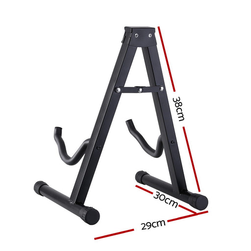 My Best Buy - MusicNow - Folding Acoustic Guitar Stand Bass Floor Rack Holder Accessories Pack