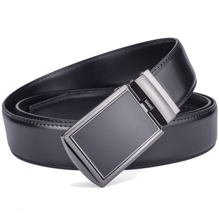 My Best Buy - Men Leather Ratchet Belt, Automatic Buckle, From 70cm - 150cm, It will, Sure fit you!