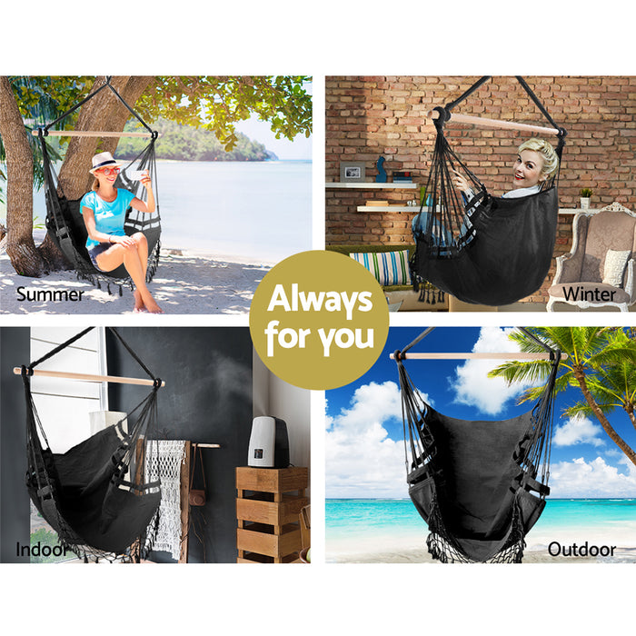 My Best Buy - Gardeon Hammock Swing Chair - Grey