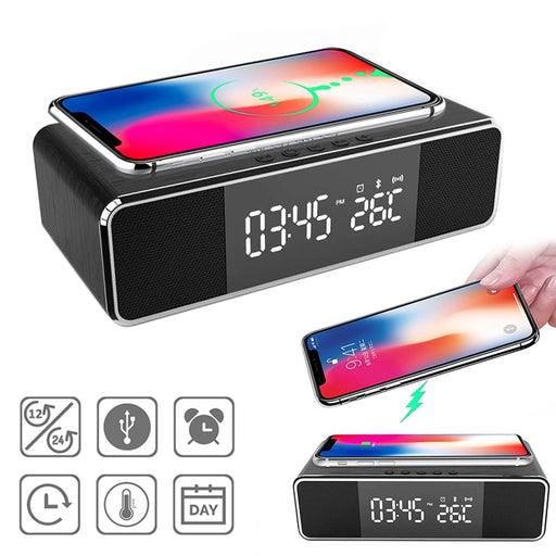 My Best Buy - Wireless Charger LED Alarm Clock, Thermometer For iPhone Huawei Xiaomi Samsung