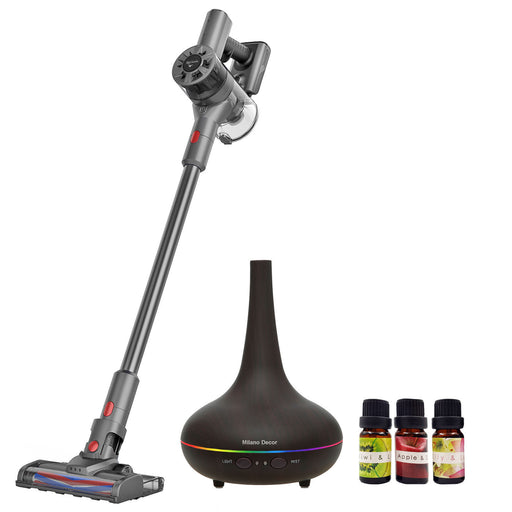 My Best Buy - MyGenie H20 Pro Wet Mop 2-In-1 Cordless Stick Vacuum + Bonus Dark Wood Diffuser