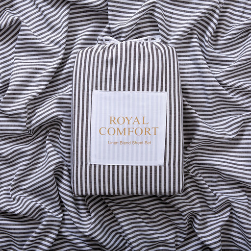 My Best Buy - Royal Comfort Bedding Set 1 x Linen Blend Sheet Set And 2 x Air Mesh Pillows