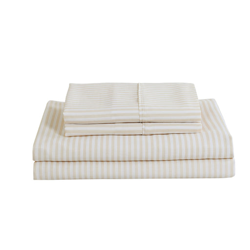 My Best Buy - Royal Comfort Bed Set Striped Linen Quilt Cover Set And 1 x 350GSM Bamboo Quilt