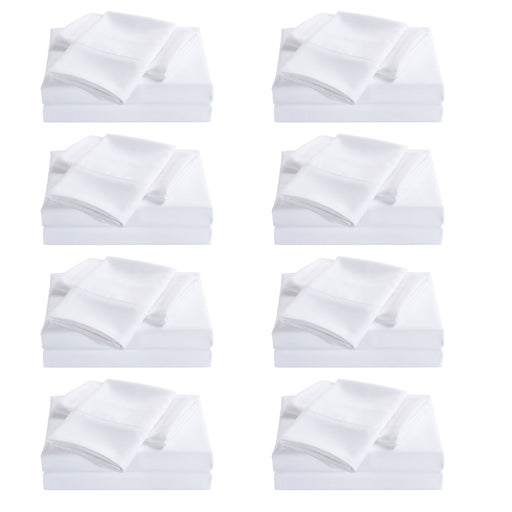 My Best Buy - Royal Comfort 2000 Thread Count Original Bamboo Blend White Sheet Set 8 Pack