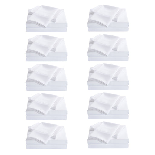My Best Buy - Royal Comfort 2000 Thread Count Original Bamboo Blend White Sheet Set 10 Pack