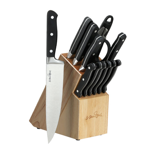 My Best Buy - 5-Star Chef 14PCS Kitchen Knife Set Stainless Steel Non-stick with Sharpener