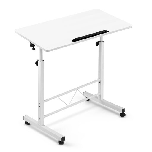 My Best Buy - Portable Mobile Laptop Desk Notebook Computer Height Adjustable Table Sit Stand Study Office Work White