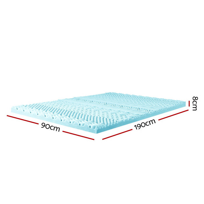 My Best Buy - Giselle Bedding 11-zone Memory Foam Mattress Topper 8cm - Single