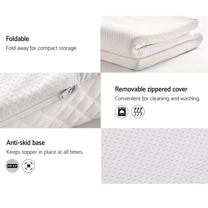 My Best Buy - Giselle Bedding Memory Foam Mattress Topper w/Cover 8cm - Double