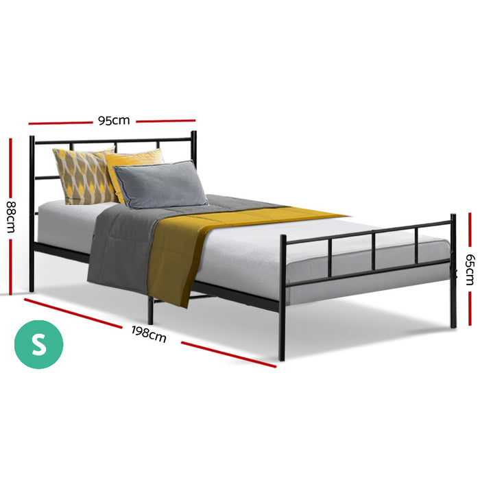 My Best Buy - Artiss Bed Frame Single Metal Bed Frames SOL