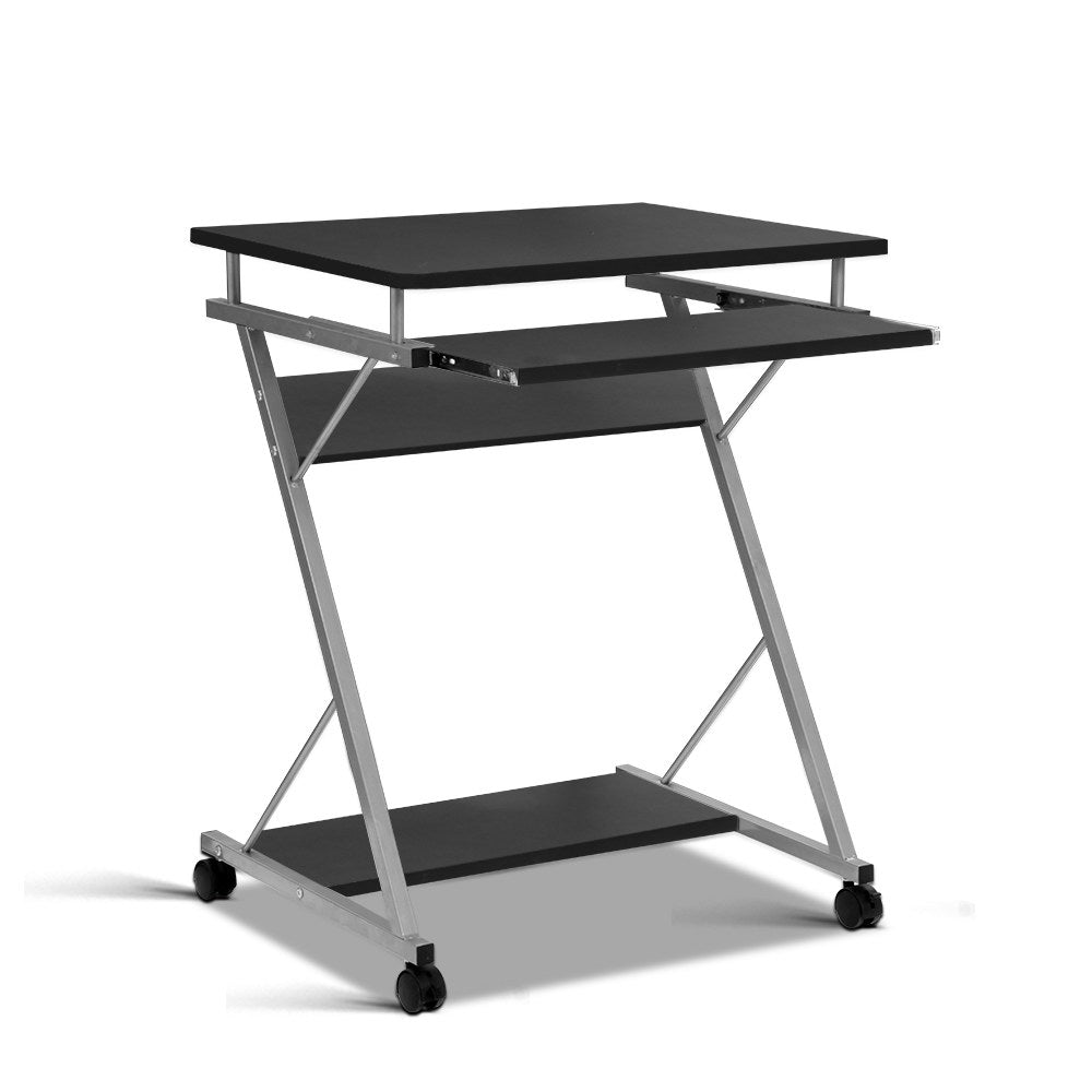 My Best Buy - Artiss Metal Pull Out Table Desk - Black