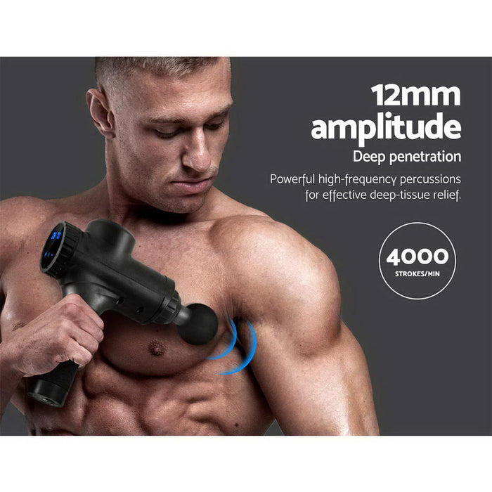 My Best Buy - Massage Gun Electric Massager Vibration 6 Heads Muscle Therapy Percussion Tissue