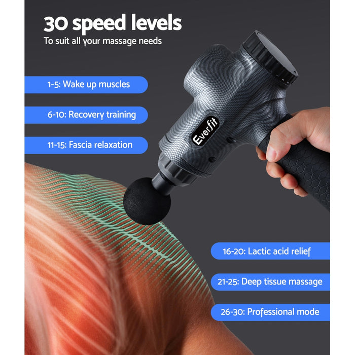 My Best Buy - Everfit Massage Gun 6 Heads Massager Electric LCD Vibration Relief Percussion