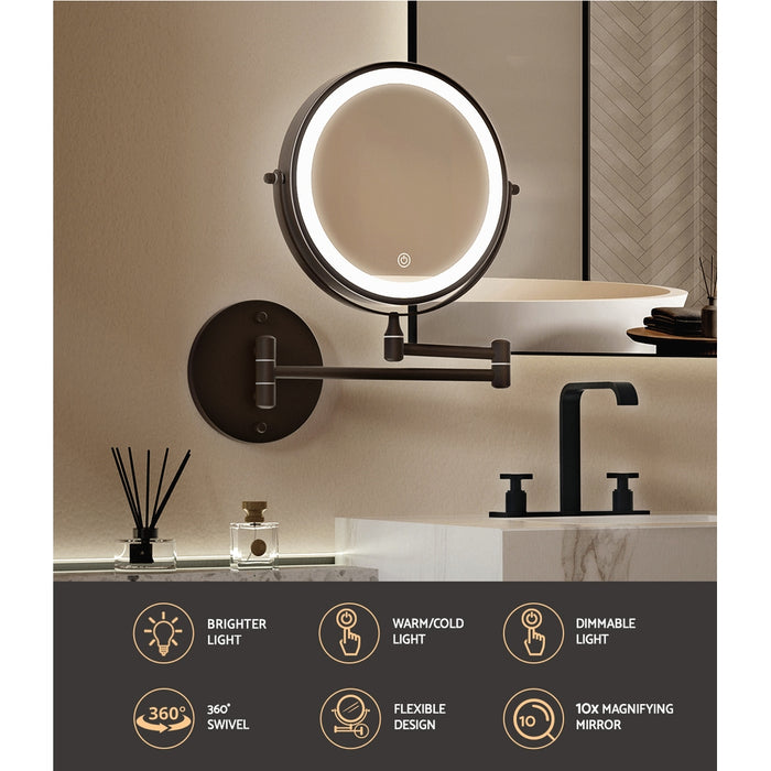 My Best Buy - Embellir Extendable Makeup Mirror 10X Magnifying Double-Sided Bathroom Mirror BR