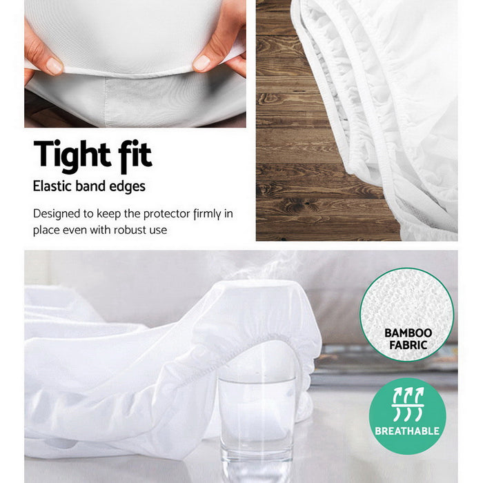 Dream effortlessly with My Best Buy - Giselle Bedding Double Size Waterproof Bamboo Mattress Protector!