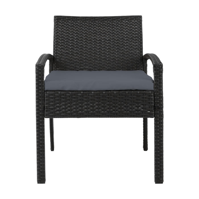 My Best Buy - Gardeon Outdoor Furniture Bistro Wicker Chair Black