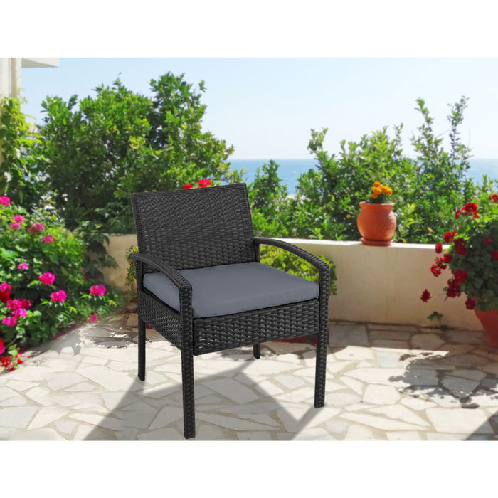 My Best Buy - Gardeon Outdoor Furniture Bistro Wicker Chair Black