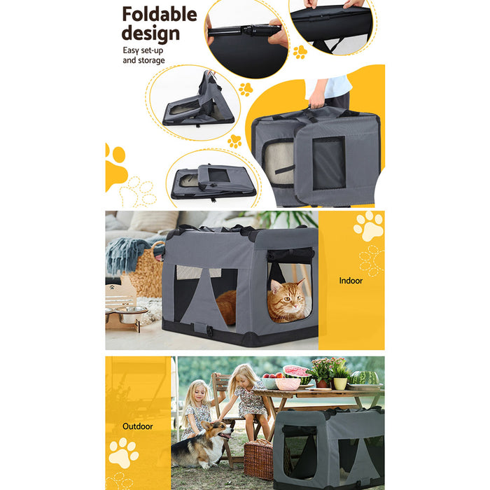My Best Buy - i.Pet Pet Carrier Soft Crate Dog Cat Travel Portable Cage Kennel Foldable Car XL