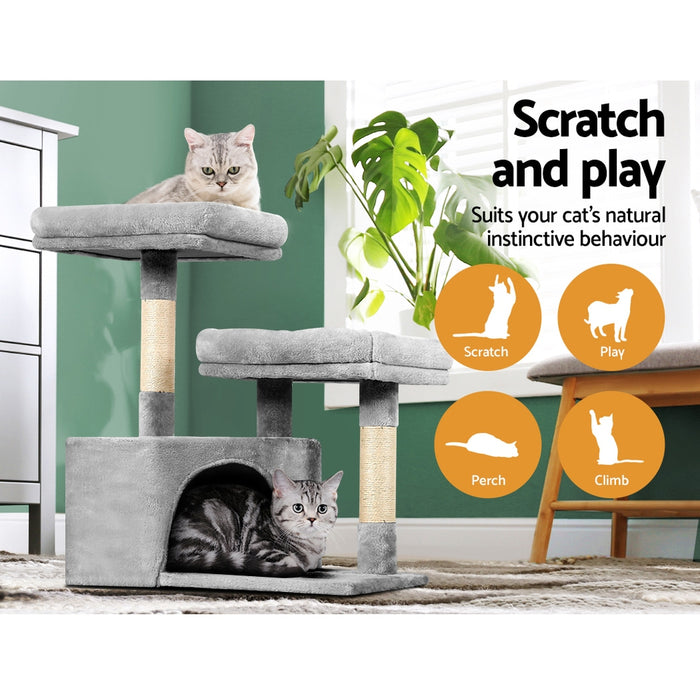 My Best Buy - i.Pet Cat Tree Tower Scratching Post Scratcher Wood Condo House Bed Trees 69cm