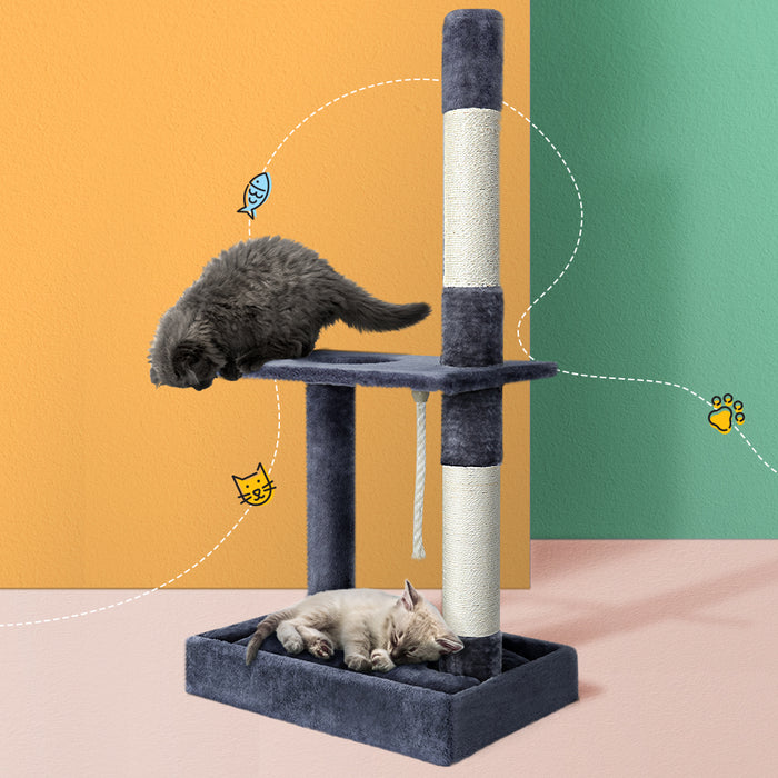 My Best Buy - i.Pet Cat Tree Scratching Post Scratcher Tower Condo House Grey 102cm