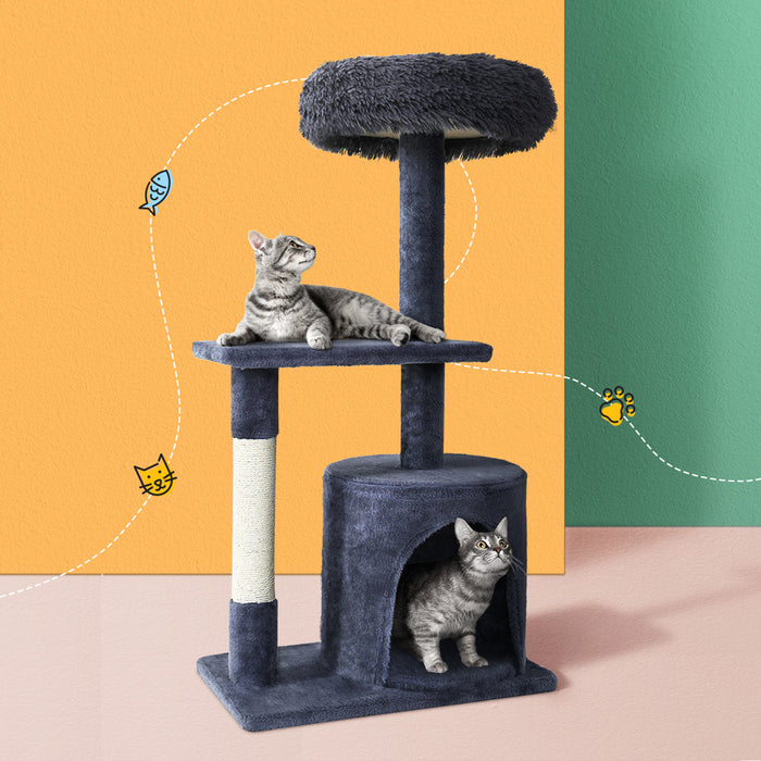 My Best Buy - i.Pet Cat Tree Scratching Post Scratcher Tower Condo House Grey 53cm