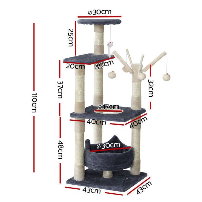 My Best Buy - i.Pet Cat Tree Scratching Post Scratcher Cat Tree Tower Condo House toys 110cm